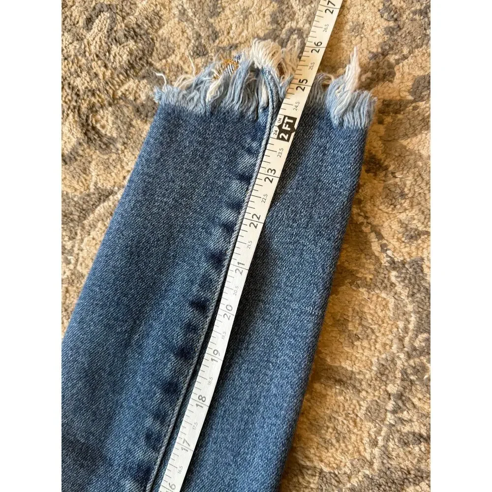Judy Blue Skinny Fit Jeans Women’s Size 3/26 Mid Rise Raw Hem Stretch Denim